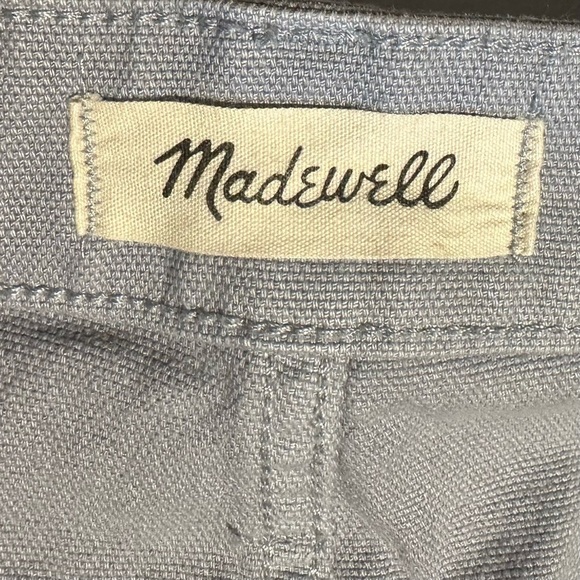 Madewell Slim Emmett Wide Leg Crop Pants Size 35 Blue Horizon Cotton Trousers - Picture 5 of 8